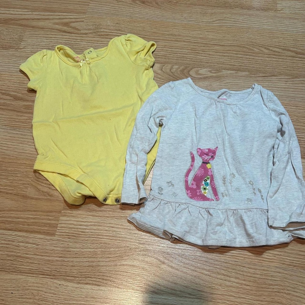 Carter's Puma Baby Girl Clothes Lot 14pc Tops Bodysuits Shorts 24 Months - Picture 8 of 8